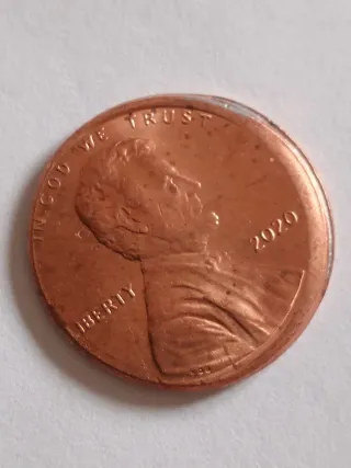 MONEDA 1 CENTAVO LINCOLN.2020.ERROR DESCENTRADA.