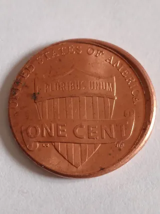 MONEDA 1 CENTAVO LINCOLN.2020.ERROR DESCENTRADA.