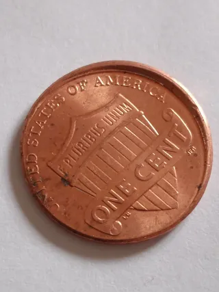 MONEDA 1 CENTAVO LINCOLN.2020.ERROR DESCENTRADA.