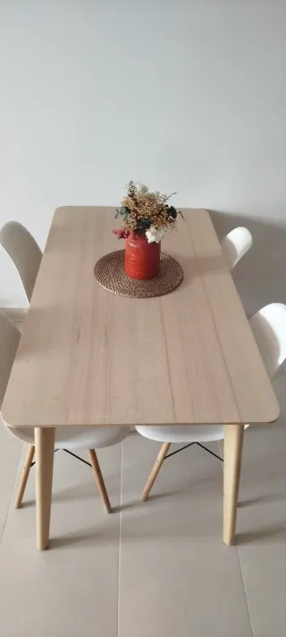 Mesa Comedor Ikea Lisabo Chapa Madera