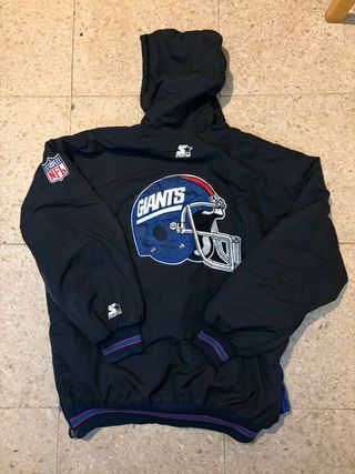 Chaqueta Starter NFL Giants Negra y Azul