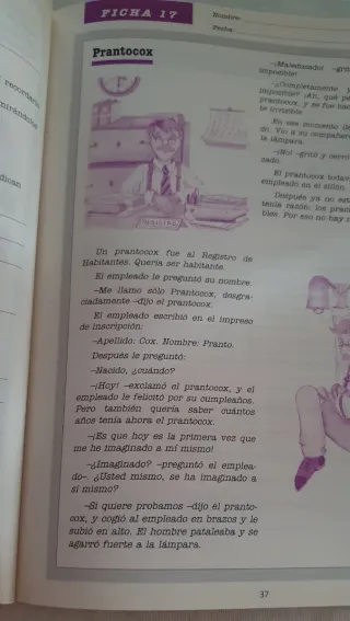 Fichas de comprensión lectora 6 - Primaria