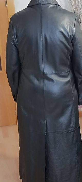 Cappotto in pelle ovina donna XL nero 100% pelle