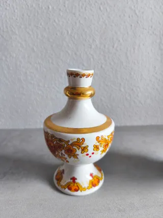 Set tocador vintage blanco y dorado