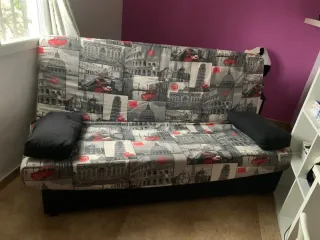Sofá cama con almacenaje