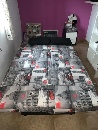 Sofá cama con almacenaje