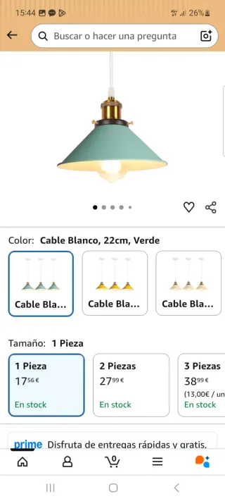 Lampada a Sospensione iDEGU Retro 22cm Teal