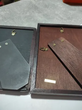 2 Marcos Madera Color Caoba