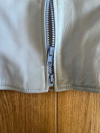 Chiodo in vera pelle azzurro pastello Xetra donna