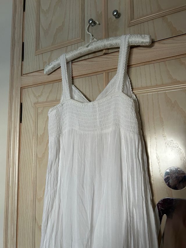 Vestido blanco algodón tirantes  , talle M