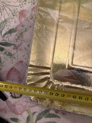 Coppia vassoi cartone oro grandi