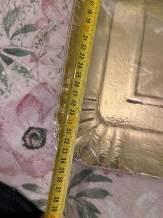 Coppia vassoi cartone oro grandi