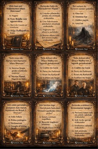 Juego de mesa Harry Potter en euskera
