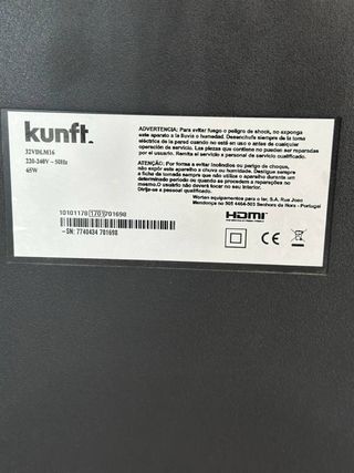 Televisor Kunft 32VDLM16 Negro