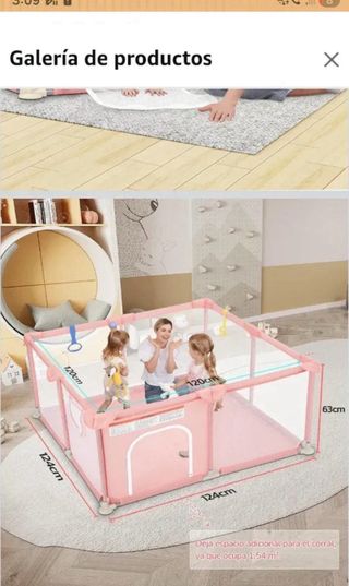 Parque de juego infantil rosa