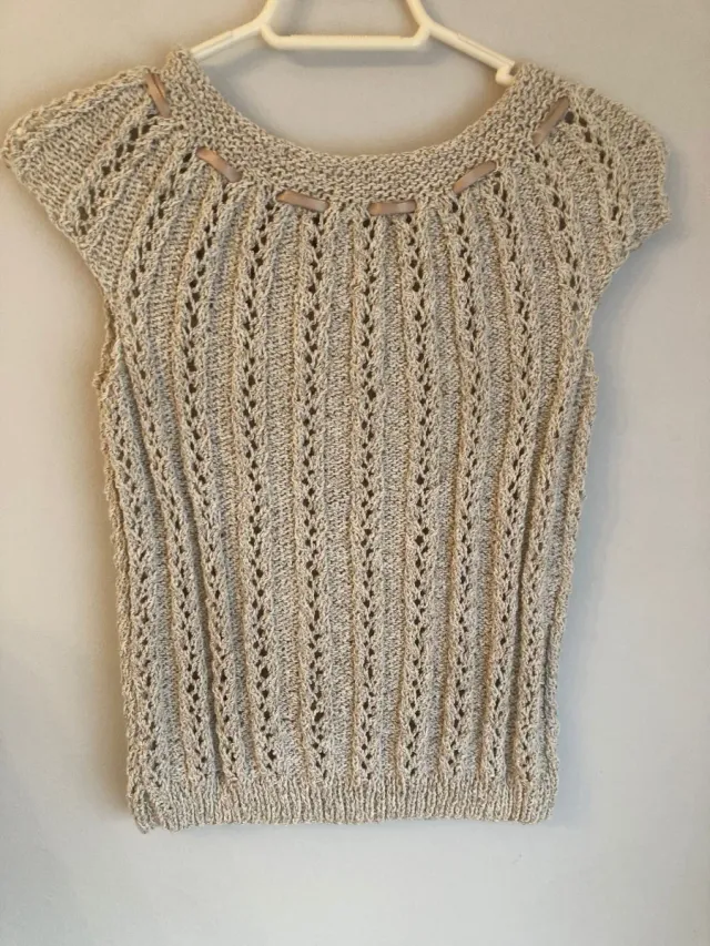 Chaleco de algodón vintage beige