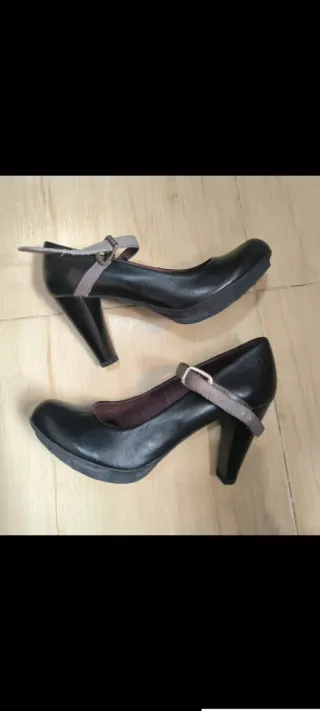 Tacones Wonders Piel estilo Mary Jane Talla 37