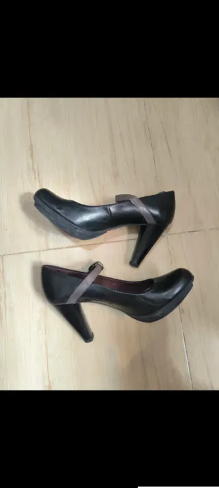 Tacones Wonders Piel estilo Mary Jane Talla 37