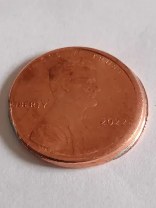 MONEDA 1 CENTAVO LINCOLN.2022.ERROR ACUÑACION.