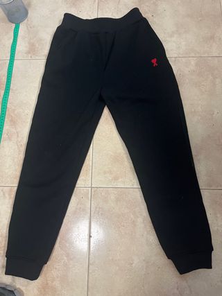 Pantalones Ami Paris niño negros