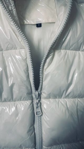 Giubbotto lucido bianco taglia S