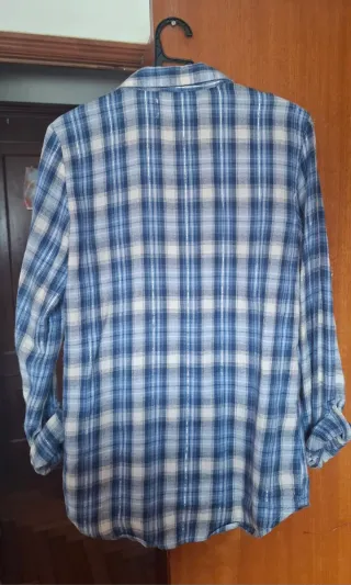 Camisa manga larga cuadros niña Talla 13