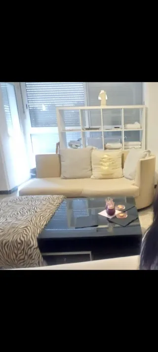 Sofá chaise longue beige