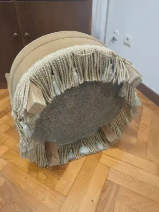 Butaca Descalzadora Vintage Terciopelo Beige