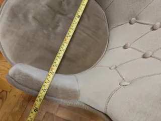 Butaca Descalzadora Vintage Terciopelo Beige