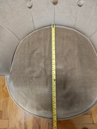 Butaca Descalzadora Vintage Terciopelo Beige