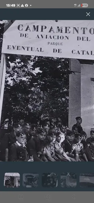 Foto Guerra Civil campamento Aviacion CATALUÑA