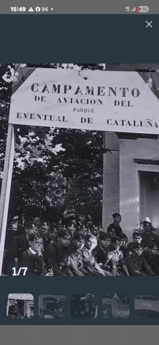 Foto Guerra Civil campamento Aviacion CATALUÑA