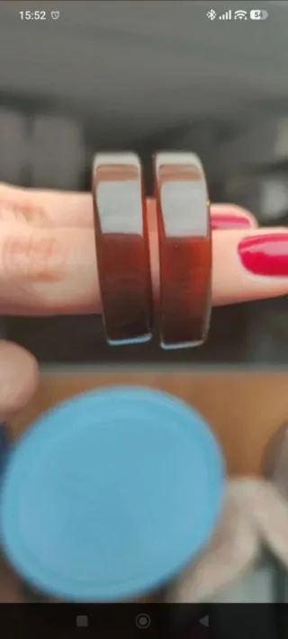 Pendientes Aro Ámbar Marrón