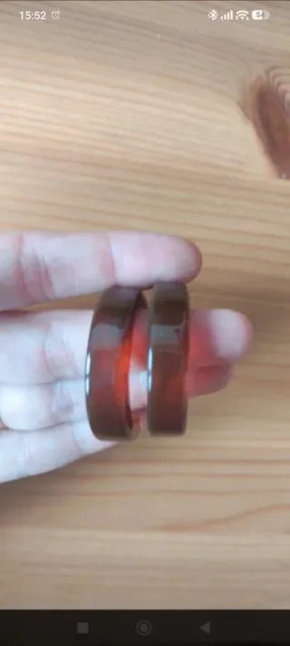 Pendientes Aro Ámbar Marrón