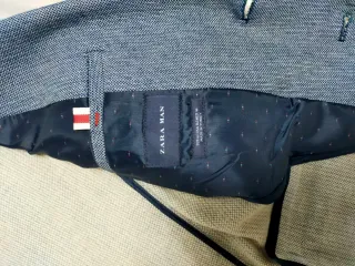 Americana Zara chico azul/gris