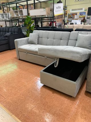 Sofá Cama Kris CPN con Arcón Gris