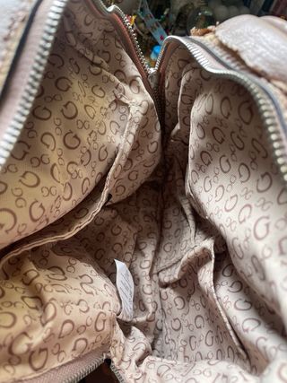 Mochila Guess Beige/Rosa Pequeña