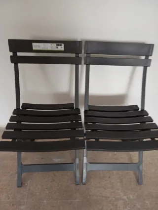 Lote 2 Sillas Plegables Grosfillex Miami Antracita