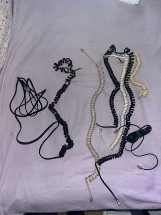 Cables de teléfono RJ11 (negro y blanco)