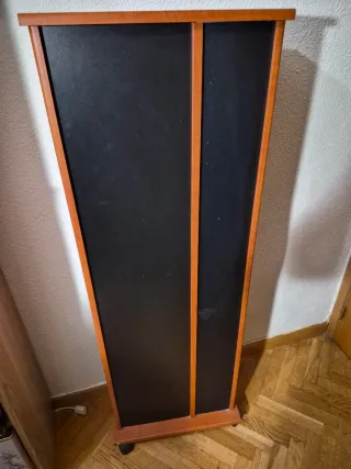 Estantería CD Madera Marrón con Ruedas