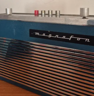 Radio Magnafon Vintage Blu/Argento