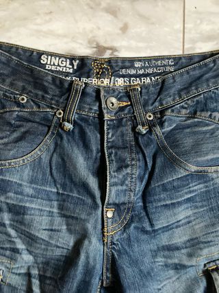 Shorts cargo in denim Singly vintage