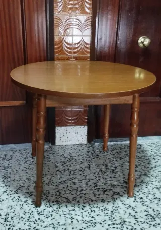 Mesa redonda de madera 90 cm