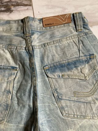 Shorts in denim vintage lavaggio sabbia