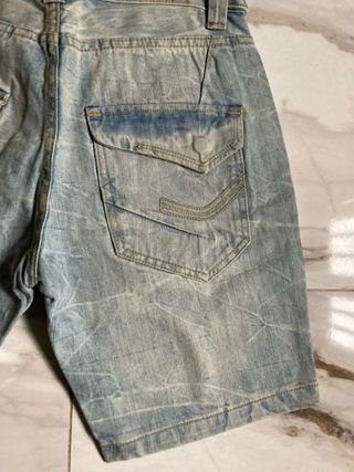 Shorts in denim vintage lavaggio sabbia