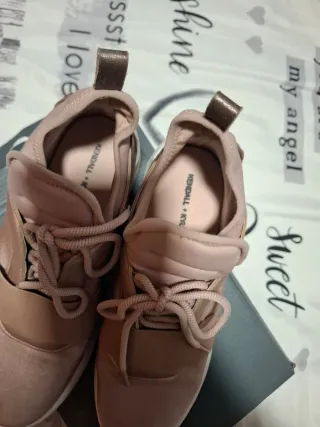 Zapatillas deportivas mujer beige/rosa