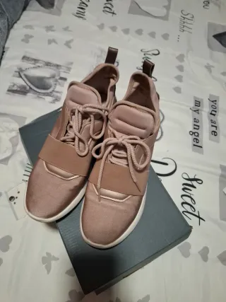 Zapatillas deportivas mujer beige/rosa