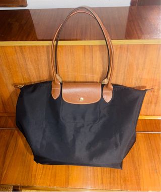 Bolso Longchamp L Negro y Marrón
