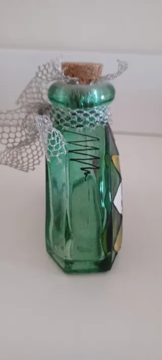 Bottiglia decorata stile vintage