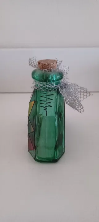 Bottiglia decorata stile vintage